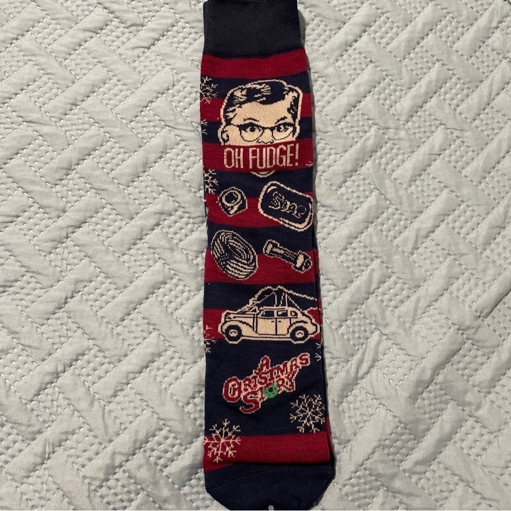A Christmas Story "Oh Fudge" Christmas Novelty Socks Men’s Size 8-12